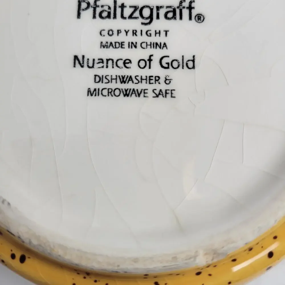 Pfaltzgraff Nuance of Gold Stoneware Soup/Cereal Bowl with Black Speckles